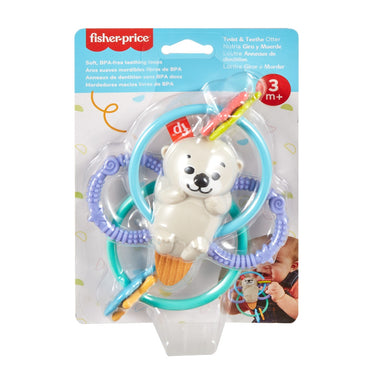Jucarie bebeluși pentru dentiție în formă Vidra, Fisher Price, 0-1 an